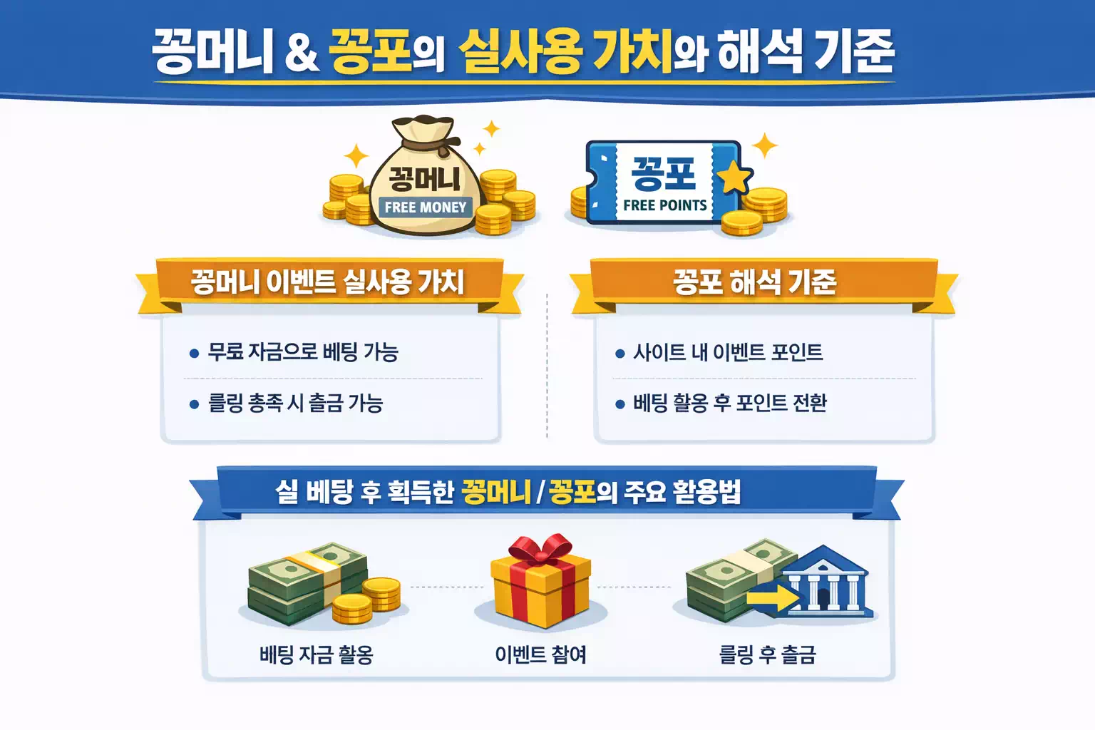 꽁머니 이벤트와 꽁포의 실사용 가치와 해석 기준을 정리한 이미지